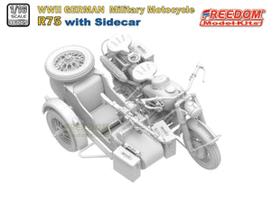 Freedom 16005 R75 with Sidecar WWII German Motorcycle 1/16 – Bild 4