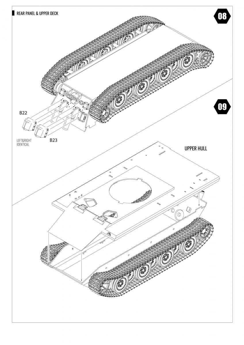 Modelcollect UA35010 WWII German E60 ausf.D 12.8cm tank with side armor late type 1/35 – Bild 7