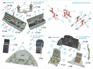 Quinta Studio QD32069 Me 262A 3D-Printed &amp;amp; coloured Interior on decal paper (Revell) 1/32 – immagine 10