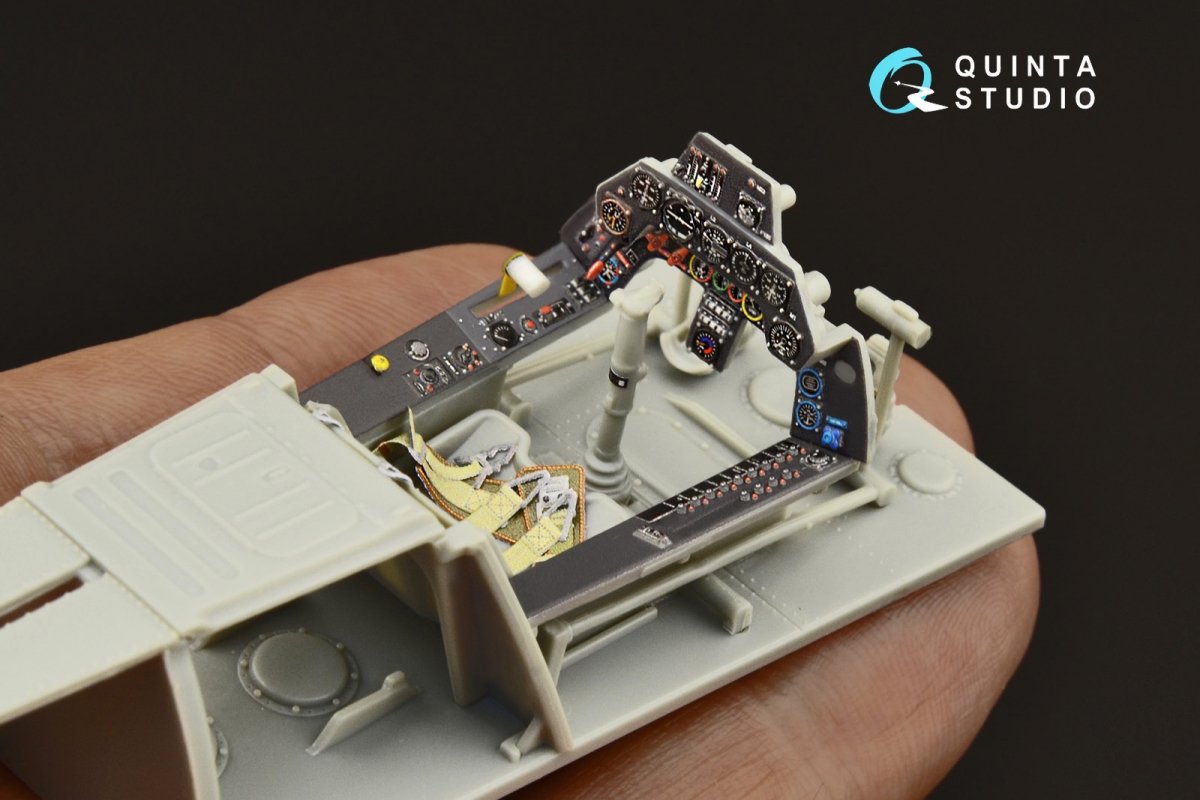 Quinta Studio QD32128 Ta 152H 3D-Printed &amp;amp; colored Interior on decal paper (Zoukei-Mura) 1/32 – image 11