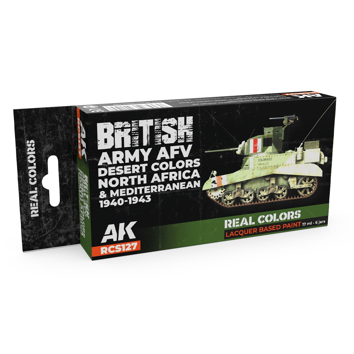 AK Interactive RCS127 British Army AFV Desert Colors. North Africa and Mediterranean 1940-1943 6x17ml