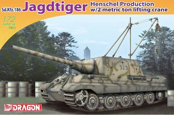 Dragon 7345 Jagdtiger /Henschel w. Grue (1/72) 