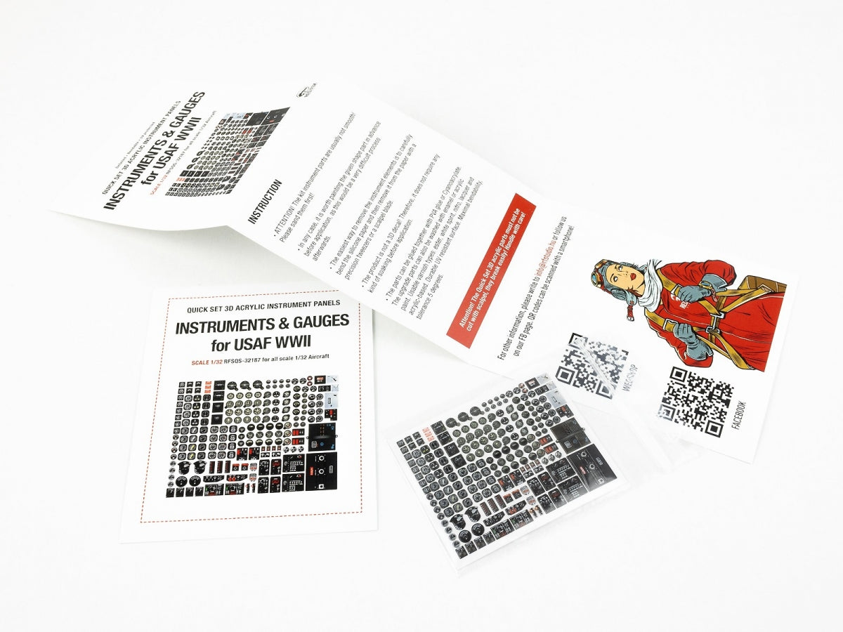 Red Fox Studio QS-32187 Instruments &amp;amp; Gauges set for USAF WWII for all Aircraft 1/32 – imagen 3