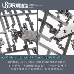 U-Star UA-91590 Ultra thin single edge curved nose cutting pliers - Ultra cienkie szczypce tnące z zakrzywionym noskiem o pojedynczej krawędzi – imagen 5