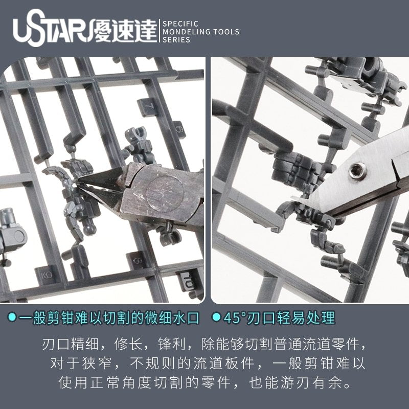 U-Star UA-91590 Ultra thin single edge curved nose cutting pliers - Ultra cienkie szczypce tnące z zakrzywionym noskiem o pojedynczej krawędzi – imagen 5