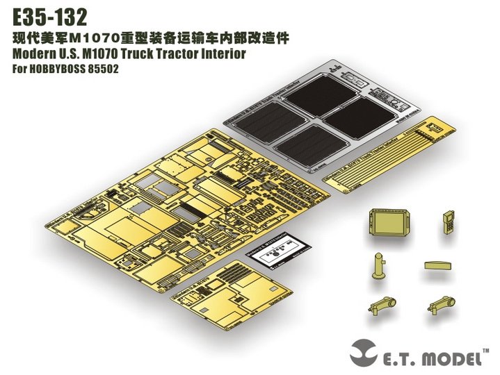 E.T. Model E35-132 Modern U.S. M1070 Truck Tractor Interior (For HOBBY BOSS 85502) 1/35