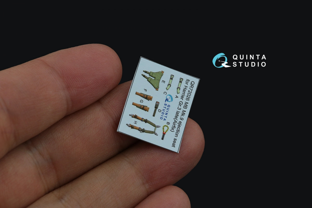 Quinta Studio QD72125 Harrier Gr.3 late 3D-Printed coloured Interior on decal paper (Airfix) 1/72 – imagen 6