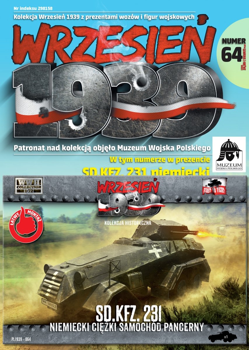 Premier véhicule blindé lourd allemand Sd.Kfz. 231 6-Rad PL064 1939 (échelle 1/72)