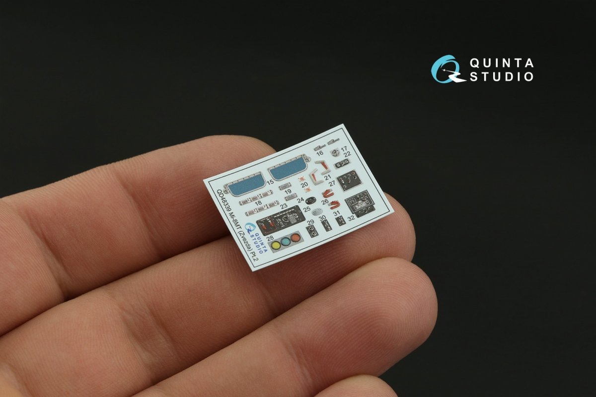 Quinta Studio QD48339 Mi-8MT 3D-Printed &amp;amp; coloured Interior on decal paper (Zvezda) 1/48 – immagine 5