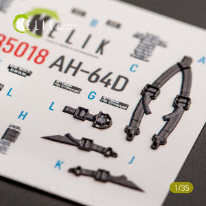 KELIK K35018 AH-64D APACHE INTERIOR 3D DECALS FOR TAKOM KIT 1/35 – zdjęcie 10