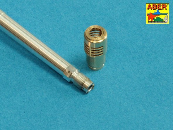 Aber 35L-252 7,5cm/5,5cm Pak 41 L/57 gun barrel with muzzle brake for German Tank Pz.Kpfw. VI Ausf. C (VK36.01) 1/35 – zdjęcie 5