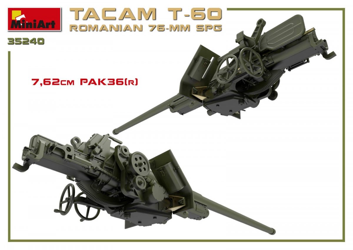 MiniArt 35240 ROMANIAN 76-mm SPG TACAM T-60 INTERIOR KIT 1/35 – immagine 5