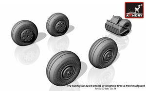 Armory Models AW72045 Sukhoj Su-32FN / Su-34 Fullback wheels w/ weighted tires, front mudguard 1/72 – Bild 4