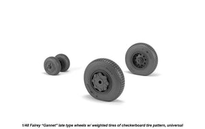 Armory Models AW48411 Fairey Gannet late type wheels w/ weighted tires of checkerboard tire pattern 1/48 – Bild 3