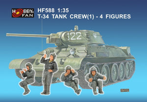 Hobby Fan HF588 T-34 TANK CREW(1)-4 FIGURES