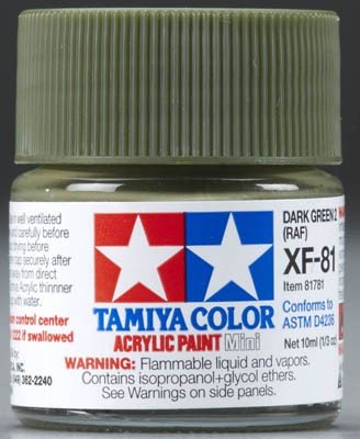 Tamiya XF81 Dark Green 2 RAF (81781) Acrylic paint 10ml – Bild 2