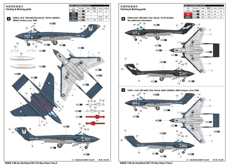 Trumpeter 05808 de Havilland DH.110 Sea Vixen Faw.2 1/48 – zdjęcie 3
