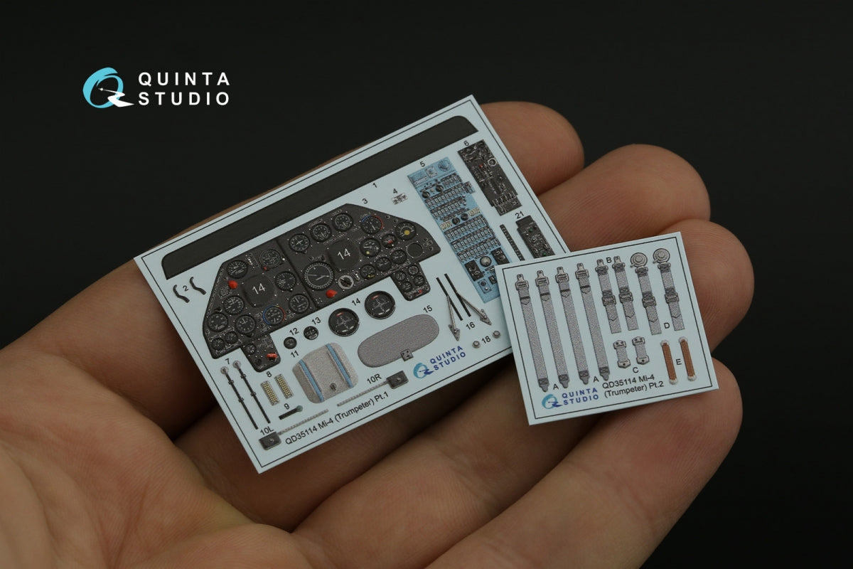 Quinta Studio QD35114 Mi-4 3D-Printed &amp;amp; coloured Interior on decal paper (Trumpeter) 1/35 – Bild 4