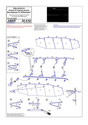 Aber 35A018 Osłony boczne do PzKpfw IV(G),Brummbar (wczesny) 1/35 – imagen 4