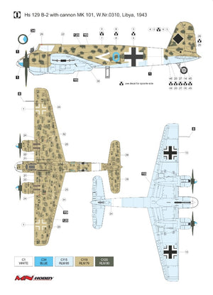 MN Hobby 48MN002 Henschel Hs 129B-2 With Cannon MK 101 &amp; MK 103 1/48