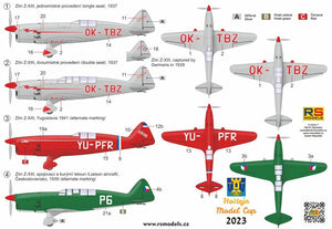RS Models 94021 Zlin Z-XIII Double Kit (2 Kits In Box) 1/72 – imagen 2