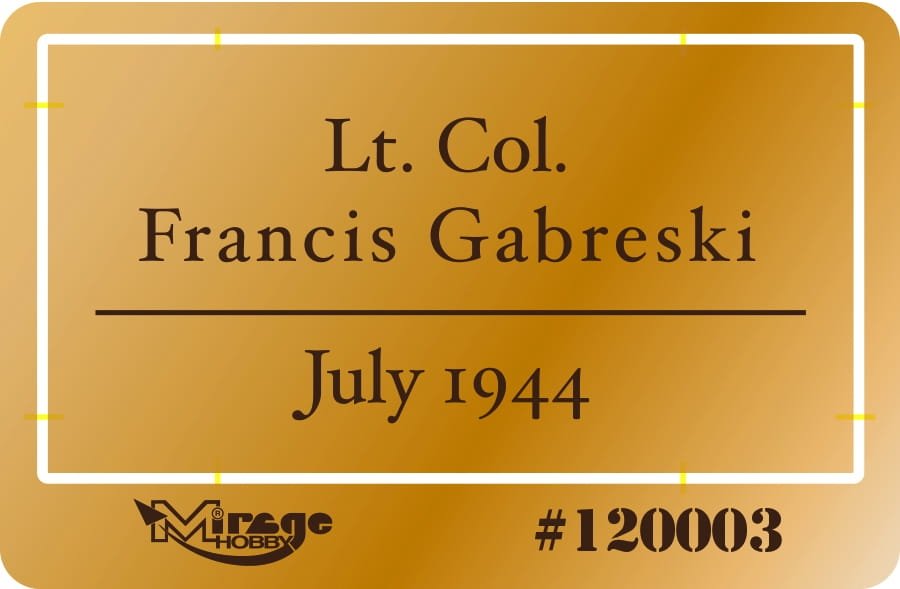 Mirage 120003 Lt. Colonel Francis GABRESKI (Juillet 1944) 200mm – image 3
