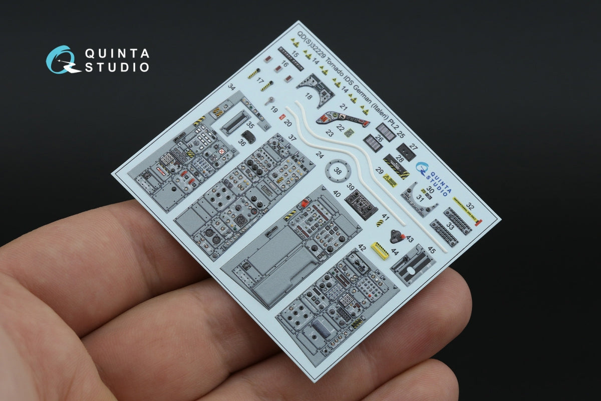 Quinta Studio QDS+32229 Tornado IDS German 3D-Printed &amp;amp; coloured Interior on decal paper (Italeri) (Small version) (with 3D-printed resin parts) 1/32 – immagine 8