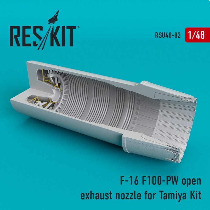 RESKIT RSU48-0082 Buses d&amp;#39;échappement ouvertes pour F-16 (F100-PW) pour maquette Tamiya au 1/48