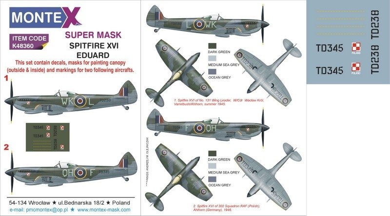 Montex K48360 SPITFIRE XVI 1/48 
