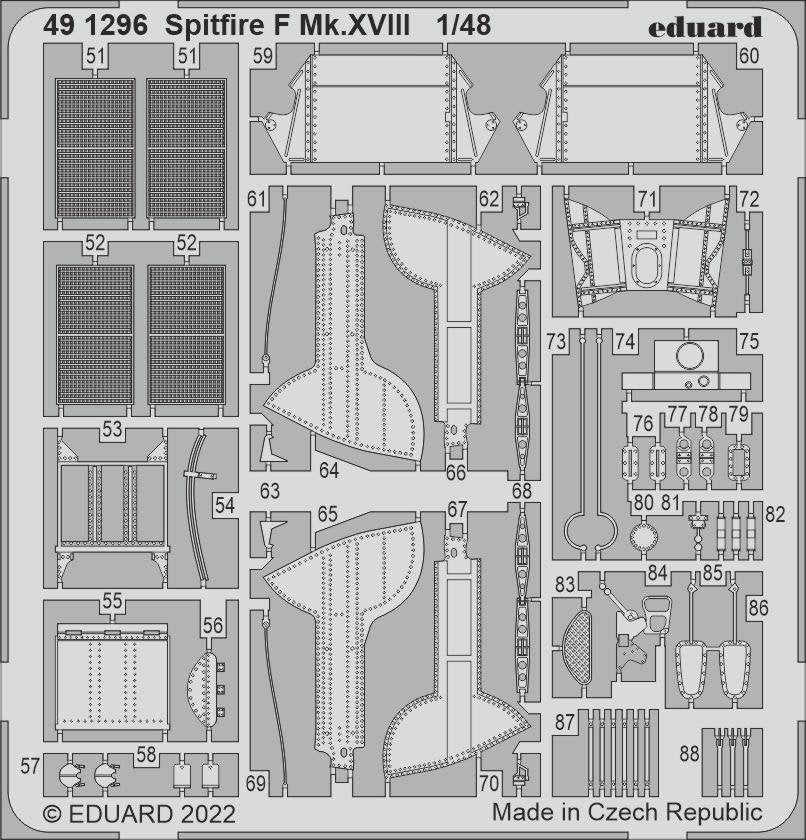 Eduard BIG49348 Spitfire F Mk. XVIII AIRFIX 1/48 – imagen 3