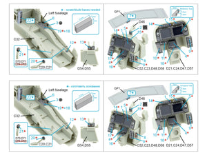 Intérieur imprimé en 3D et coloré sur papier décalcomanie Quinta Studio QDS-48535 AH-1Z Zulu Cobra/Viper (KittyHawk) (petite version) 1/48 – image 9