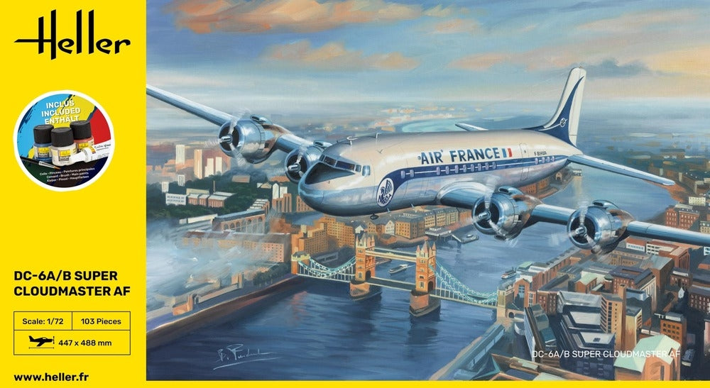 Heller 56315 DC6 Super Cloudmaster Air France - Starter Kit 1/72 – Bild 2