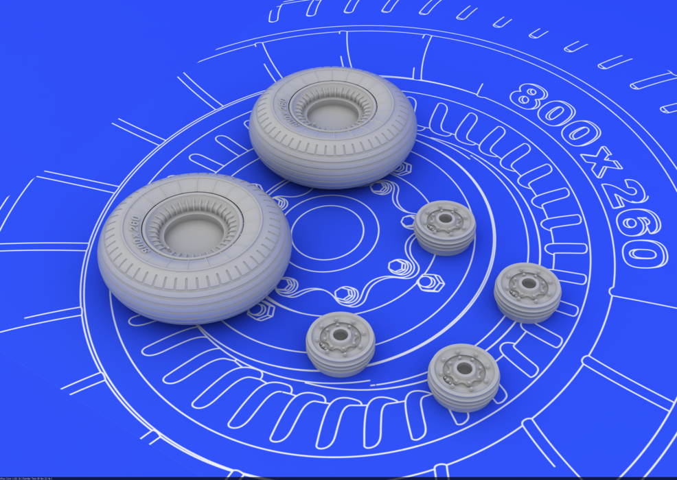 Eduard 648072 Il-2 wheels 1/48 (TAMIYA) – Bild 3