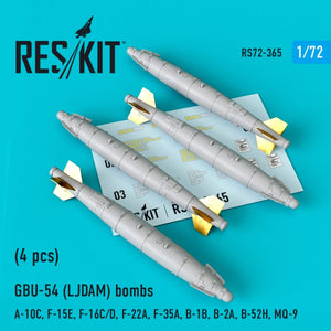 RESKIT RS72-0365 GBU-54 (LJDAM) BOMBES (4PCS) 1/72