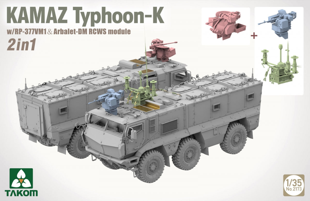 Takom 2173 KAMAZ Typhoon-K w/ RP-377VM1 And Arbalet-DM RCWS Module 2 In 1 1/35 – image 2