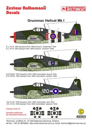 Techmod 48065 - Grumman Hellcat I 1/48 – immagine 2