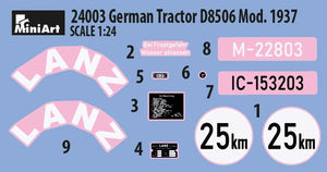 MiniArt 24003 GERMAN TRACTOR D8506 MOD. 1937 1/24 – immagine 6
