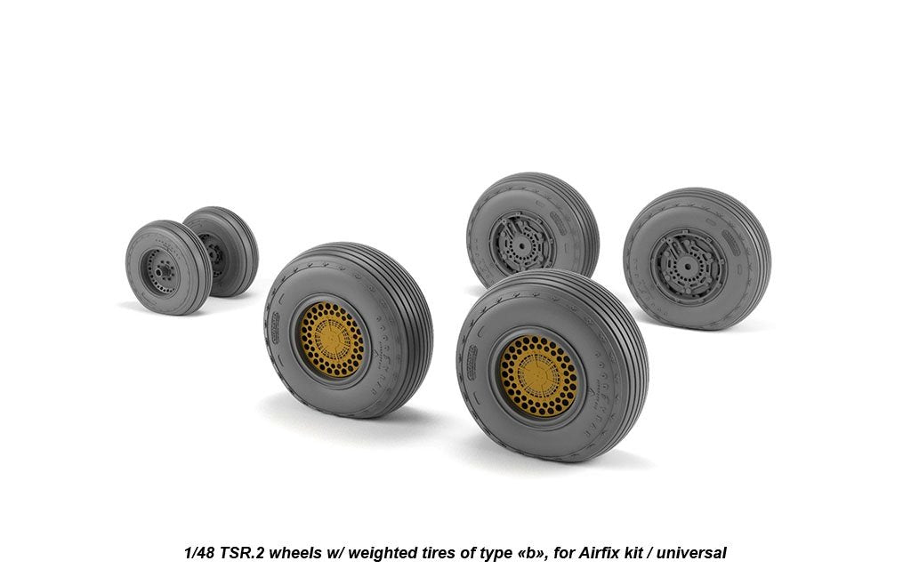 Armory Models AW48413 BAC TSR.2 wheels w/ weighted tires, type “b” (GY) 1/48 – zdjęcie 3