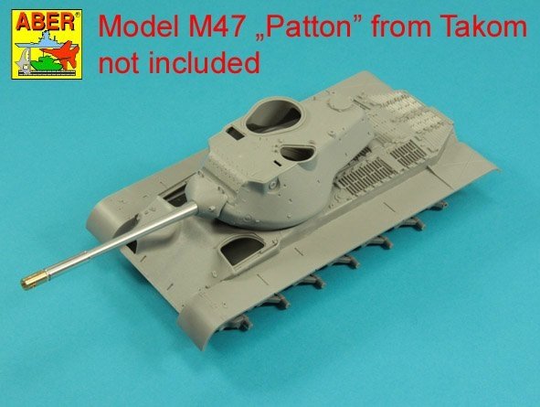 Aber 35L-284 90mm M-36 z cylindrycznym hamulcem do amerykańskiego czołgu M47 Patton bez pokrowca na jarzmo Takom/Italeri 1/35 – Bild 6