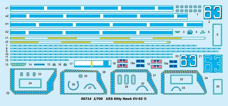Trumpeter 06714 USS Kitty Hawk CV-63 1/700 – immagine 11