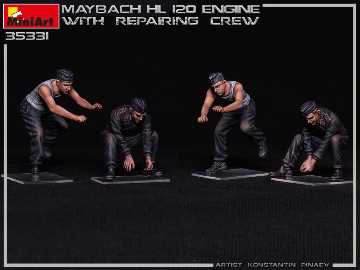 Miniart 35331 MAYBACH HL 120 ENGINE FOR PANZER III/IV FAMILY WITH REPAIR CREW 1/35 – Bild 12