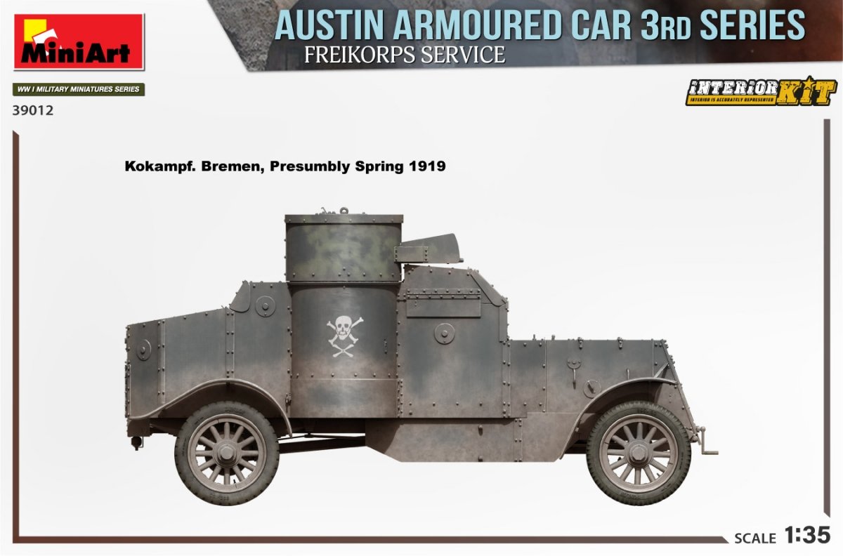 MiniArt 39012 VOITURE BLINDÉE AUSTIN 3ème SÉRIE : SERVICE FREIKORPS. KIT INTÉRIEUR 1/35 – image 3