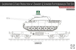 Takom 2125X Jagdpanther G1 Early Production w/Zimmerit &amp;amp; Schwerer Plattformwagen Type SSys 1/35