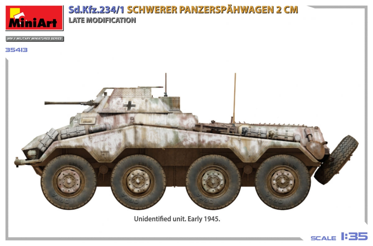 MiniArt 35413 Sd.Kfz.234/1 Schwerer Panzerspähwagen (2 cm). Late Mod 1/35 – imagen 3