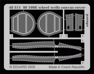 Eduard 48511 Bf 109E wheel wells canvas cover 1/48 (TAMIYA)
