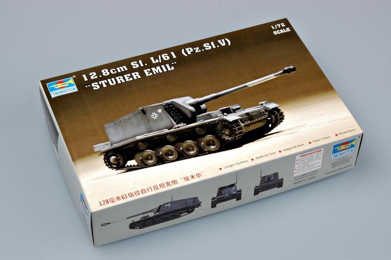 Trumpeter 07210 12.8cm Sf. L/61 (Pz.Sf.V) &amp;quot;STURER EMIL&amp;quot; 1/72 – image 2