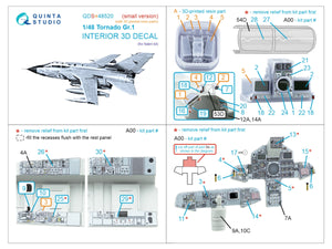 Quinta Studio QDS+48520 Tornado Gr.1 3D-Printed coloured Interior on decal paper (Italeri) (small version) (with 3D-printed resin parts) 1/48 – Bild 7