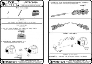Master GM-72-015 Type 95 Ha-Go - Canon de 37 mm Type 94 avec support en résine (pour maquette IBG) 1/72 – image 10