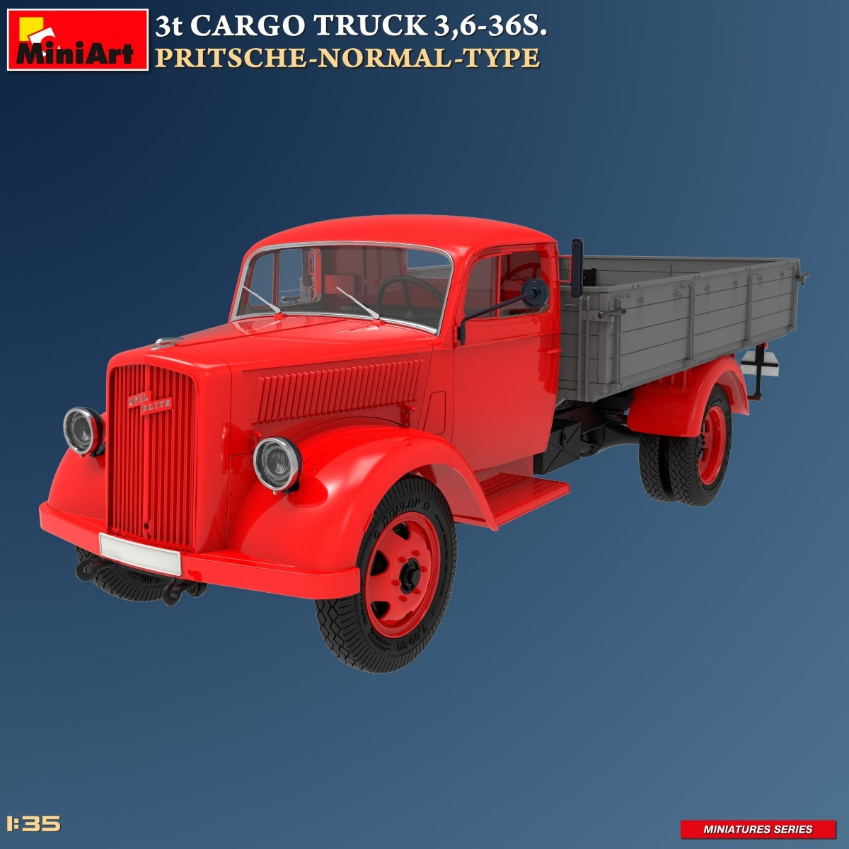 MiniArt 38079 3t CARGO TRUCK 3,6-36S. PRITSCHE-NORMAL-TYPE 1/35 – zdjęcie 5