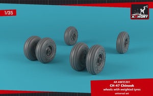 Armory Models AW35301 CH-47 Chinook wheels w/ weighted tires 1/35 – Bild 4